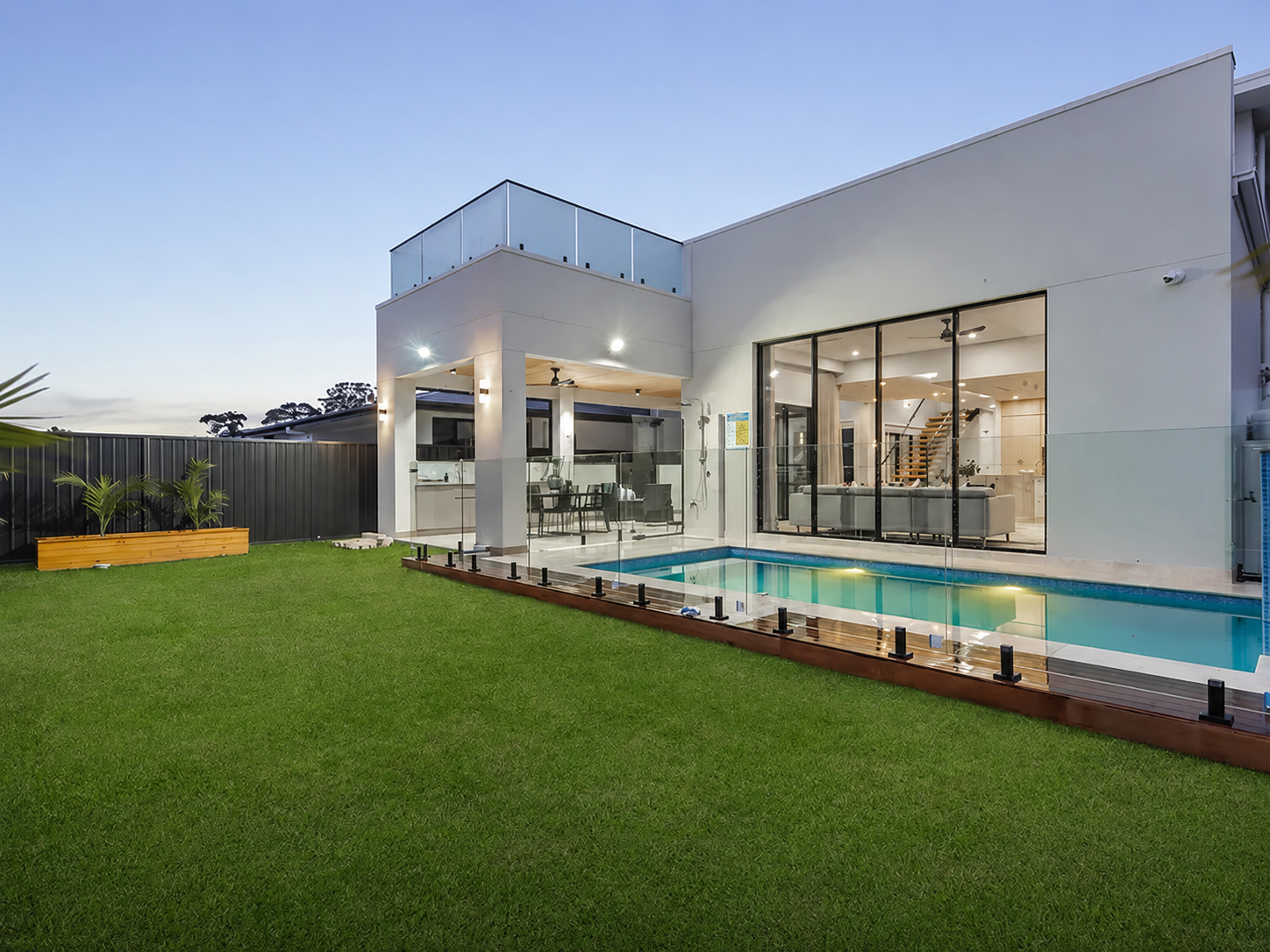Contemporary custom-built home exterior