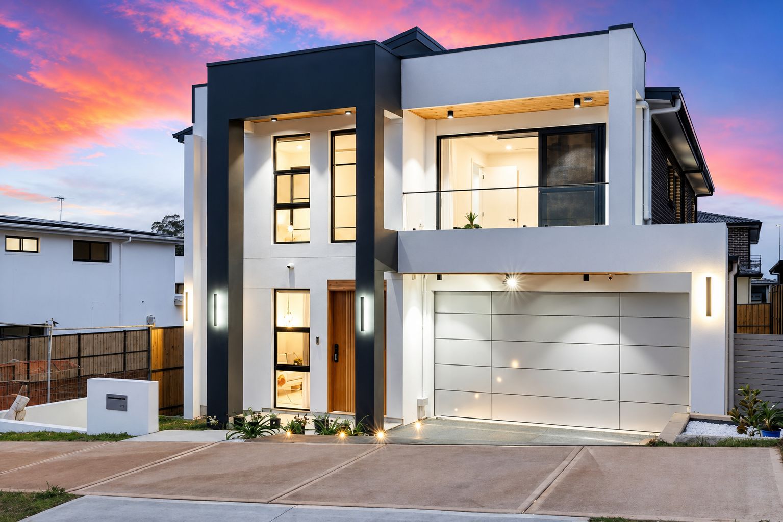 Contemporary coastal home with warm timber details